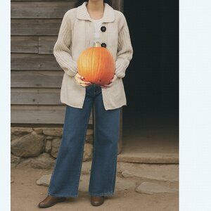 VINTAGE Rey Wear Hand Knit Cardigan100% Cotton Bolivia Chunky Knit Sweater L